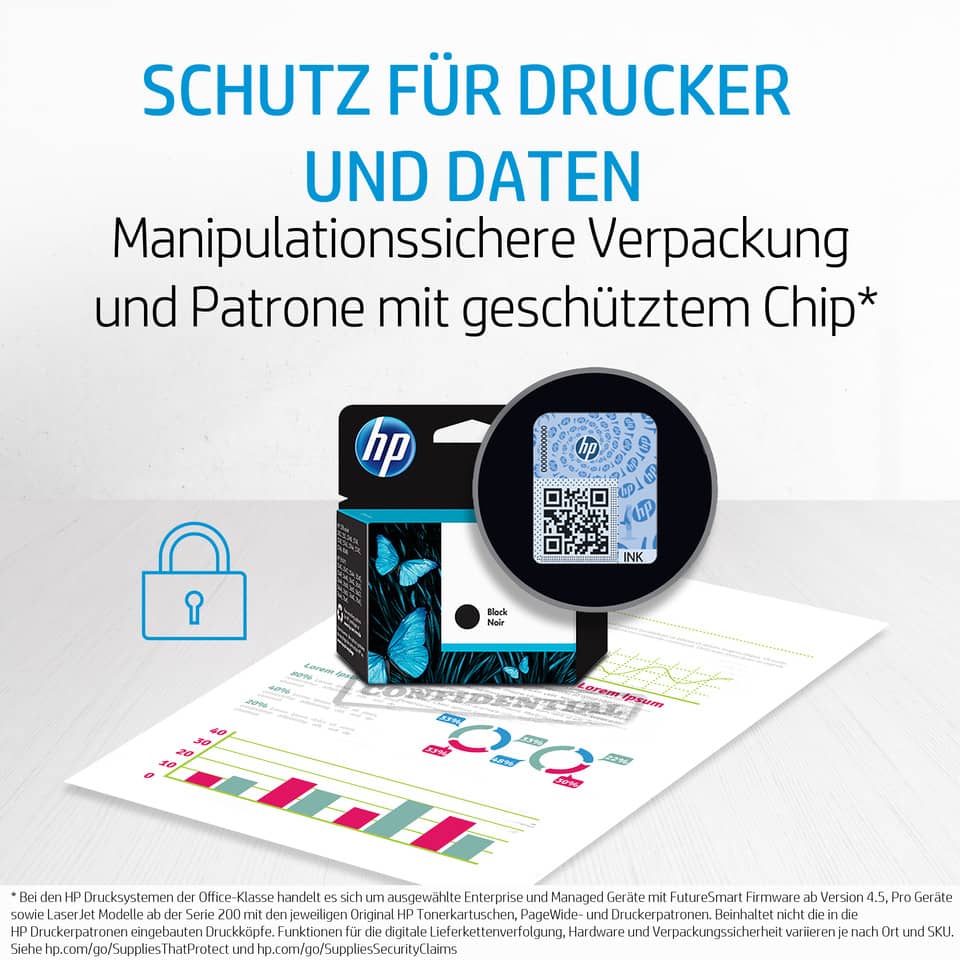 Drucker-Patrone, HP Kartusche, Tintenpatrone, QR-Code, drucker- Zubehör