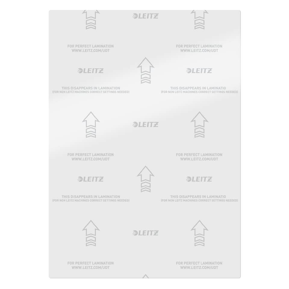 Laminationsblatt, Leitz-Marke, matte Rückseite, Schulbedarf,  Dokumentenschutzhefter