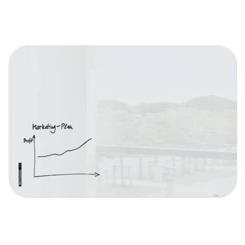 Magnettafel Glas 1500x1000mm weiß   Artverum SIGEL GL305