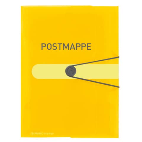Gummizugmappe, A4, Kunststoff, transparent gelb HERLITZ 300000787