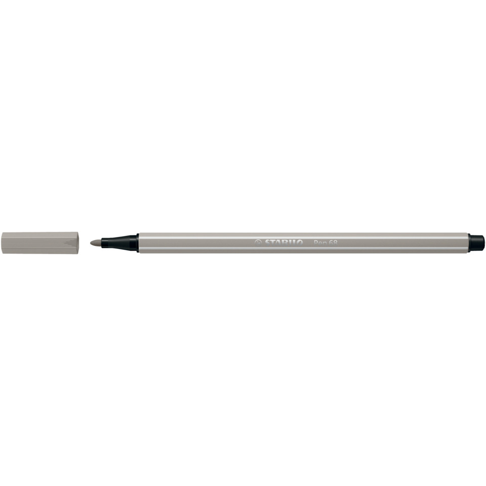 Marker, Stift, Feinspitze, Grau, Kappe