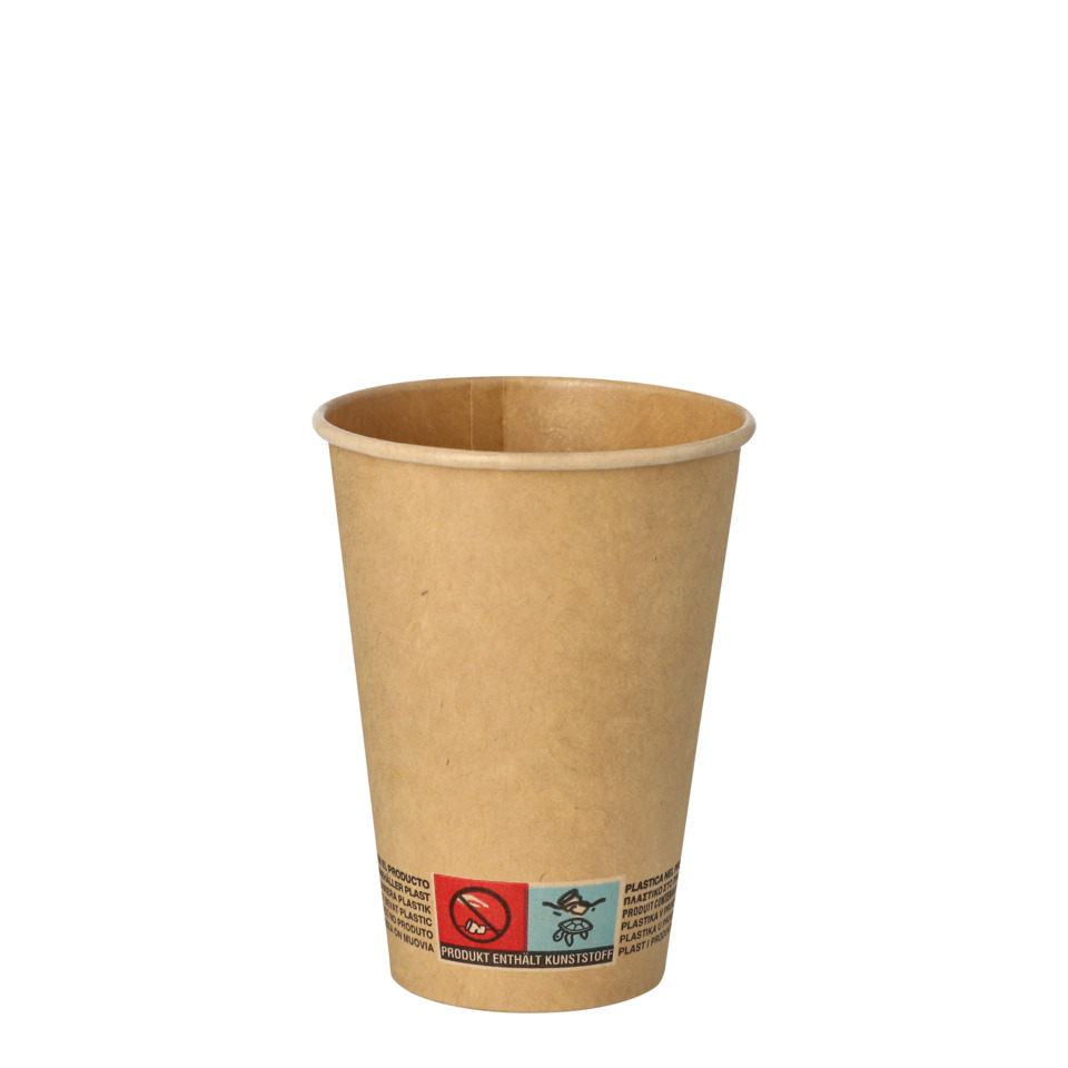 Pappbecher, Einwegbecher, Kaffee-Becher, Papierbecher, Naturbraun