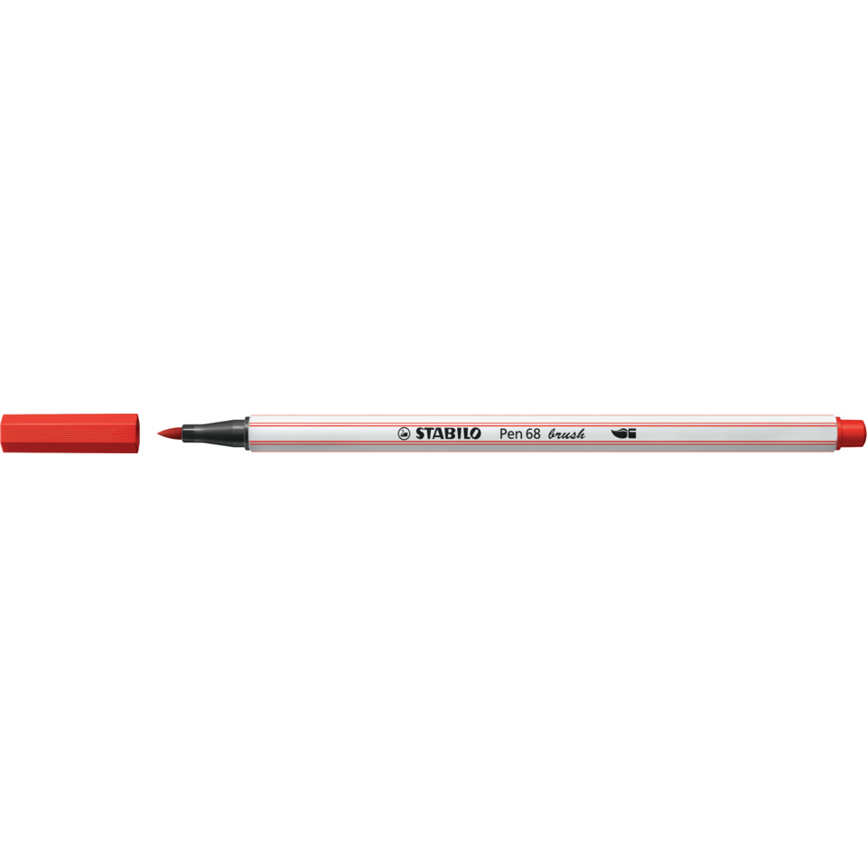 Marker, Permanentmarker, Red, Kugelspitze, Pen68, marker, pen, red, brush, doppelseitig