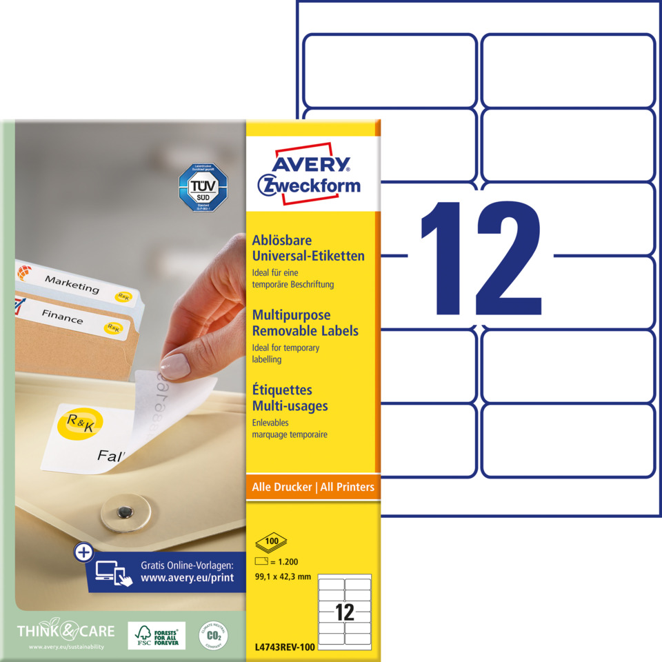 labels, Aufkleber, Drucker, Perforation, Blatt