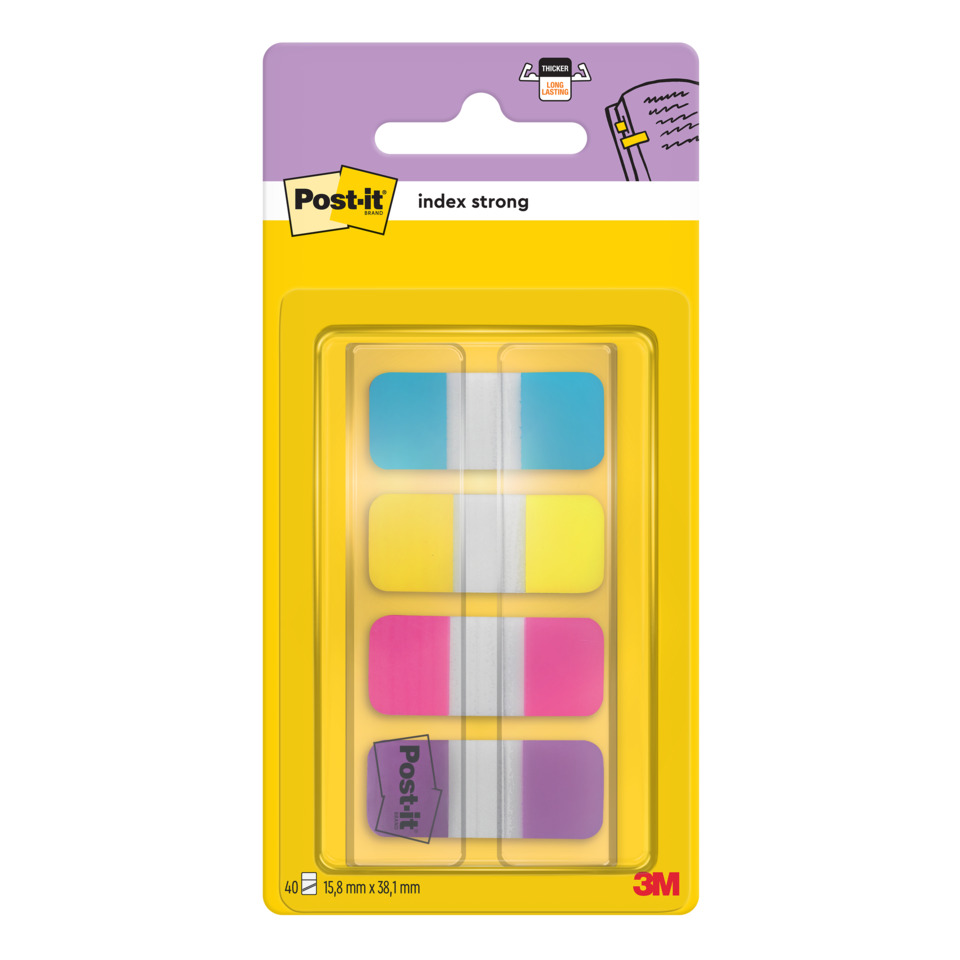 Post-it, Indexkarten, Haftnotizen, Verschiedene Farben, 3M