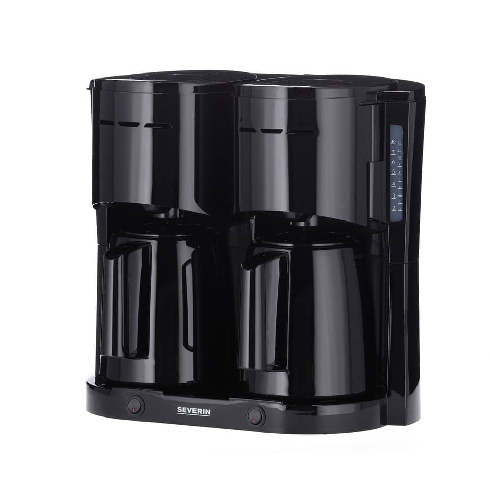 Kaffeemaschine, Kaffeeautomat, Doppelspender, Schwarz, Haushaltsgerät