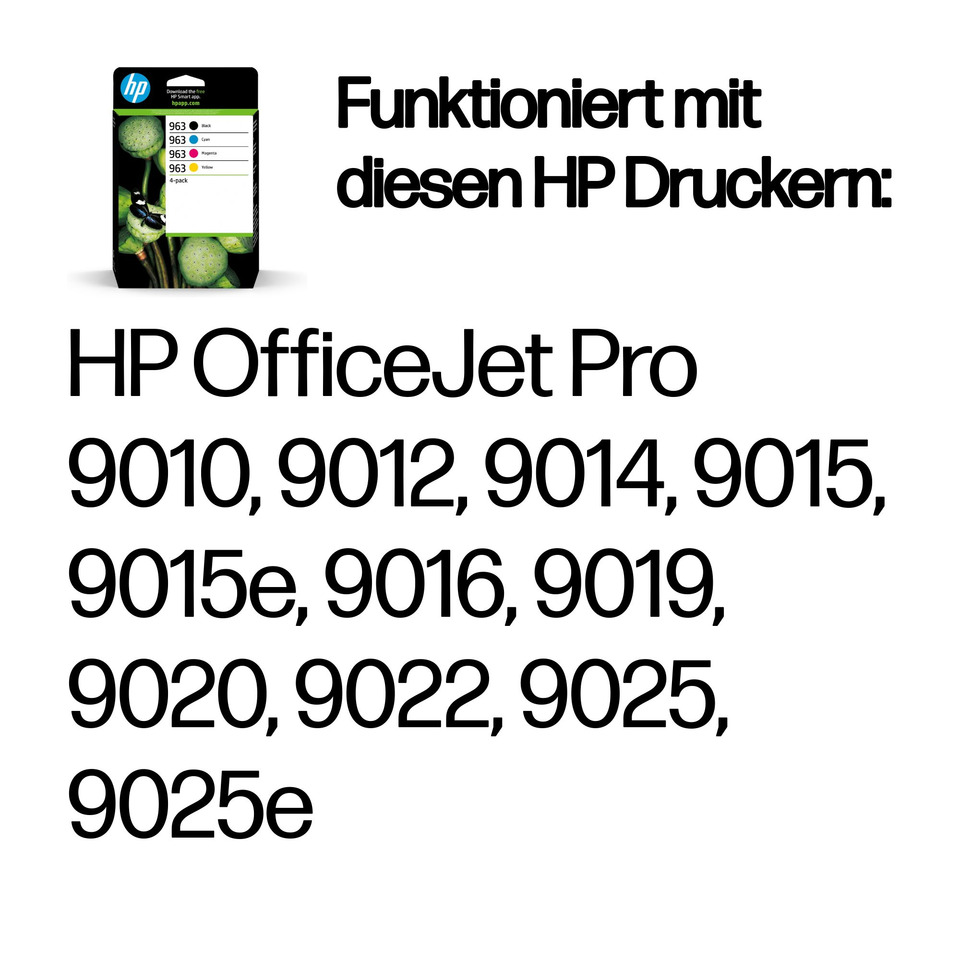 Tintenpatrone, Kartonage, HP Drucker, Druckerzubehör, CMYBK-Patrone