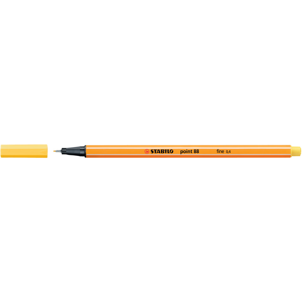 Marker, Fine point, Orange, Cap-off, Stabilo