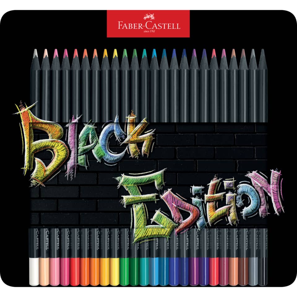 Farbstiftetui Black Edition, 24 Stück FABER CASTELL 116425