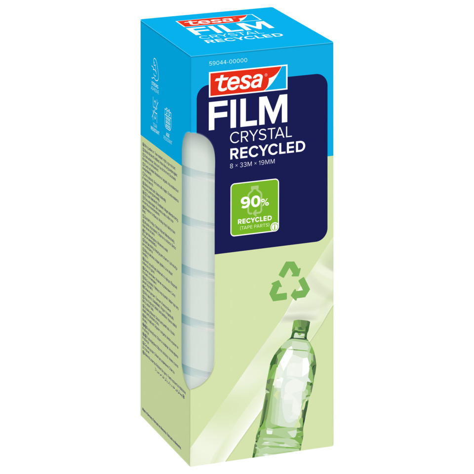 Filmc Crystal, Recycled, 8x33m, 8x33m x 19mm, Tesa film