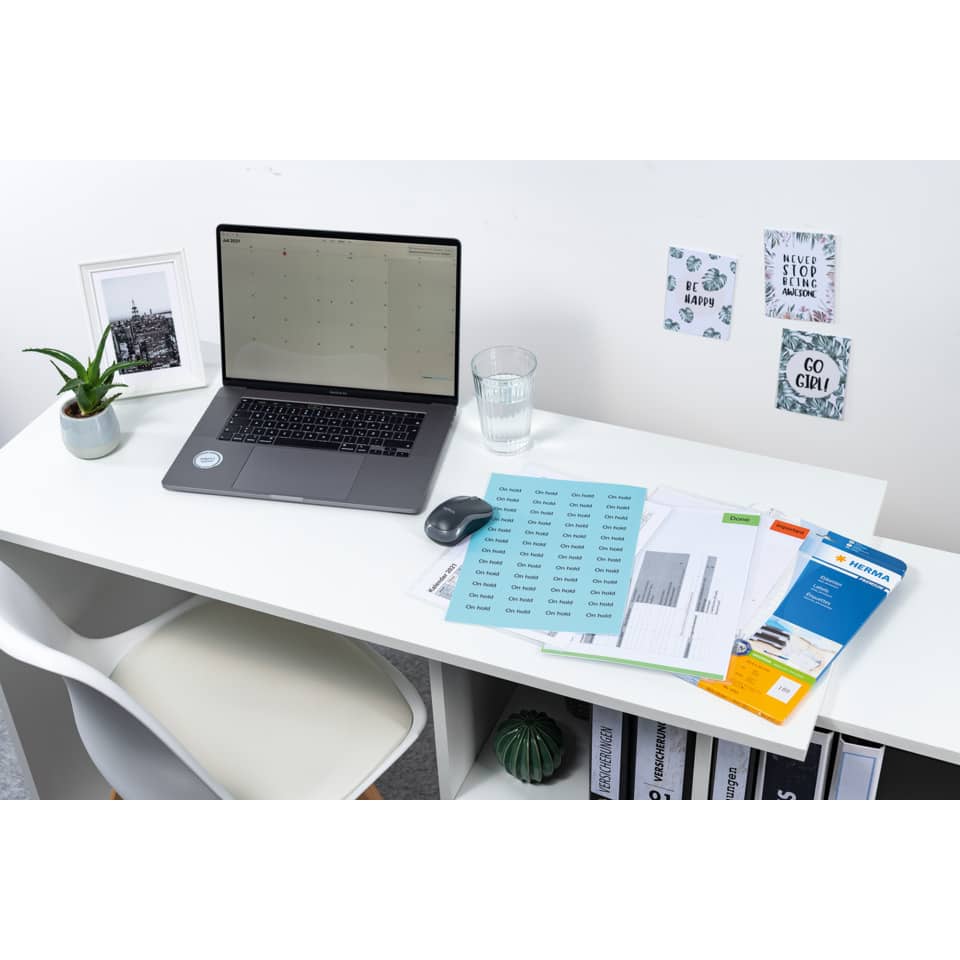 laptop, tisch, kalender, dokumente, maus