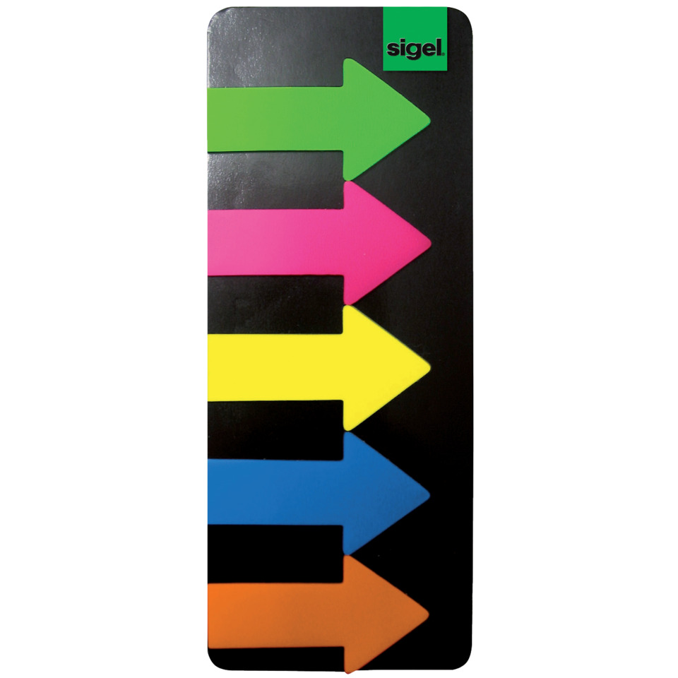 Haftmarker-Film Pfeile, 55x137mm, 125 Stück, 5 Farben SIGEL HN600