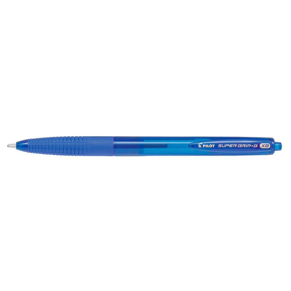 Kugelschreiber, Gummi-Griff, blau, Klickpen, Schreibgerät