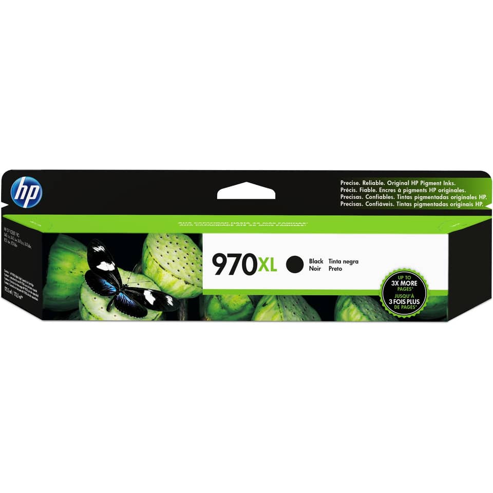 Tintenpatrone, HP, 970XL, Schwarz, Mehrfachverwendung