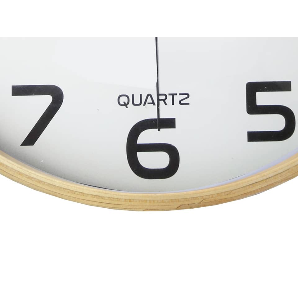 Wanduhr, Quarz, Metall, Ziffern, runde Uhr