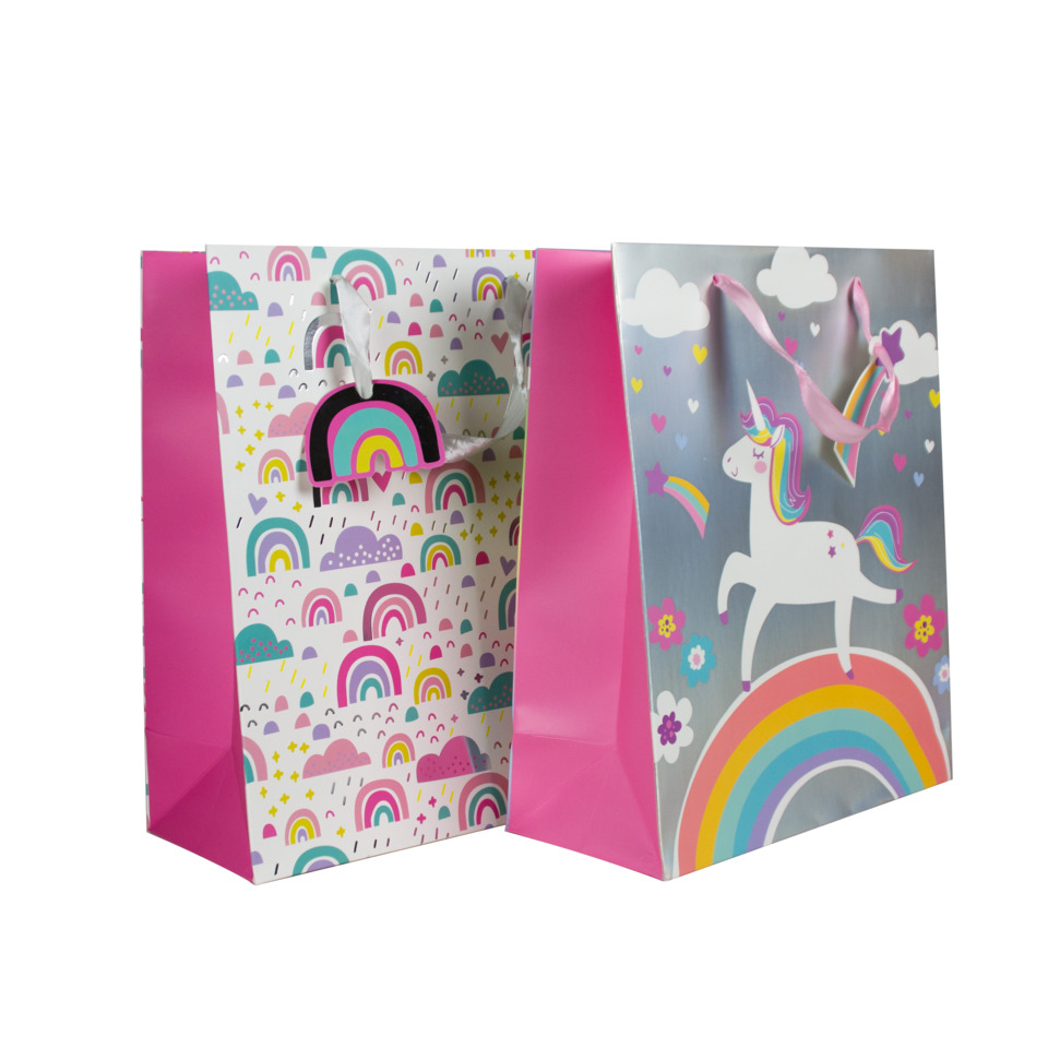 Geschenkverpackung, Geschenktüte, Regenbogen, Einhorn, Kindergartenlage