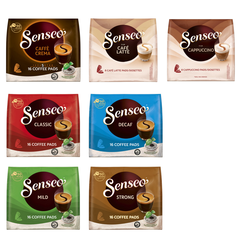 Kaffee-Pads, Senseo, Kaffee Crema, Café Latte, Kaffee Pads