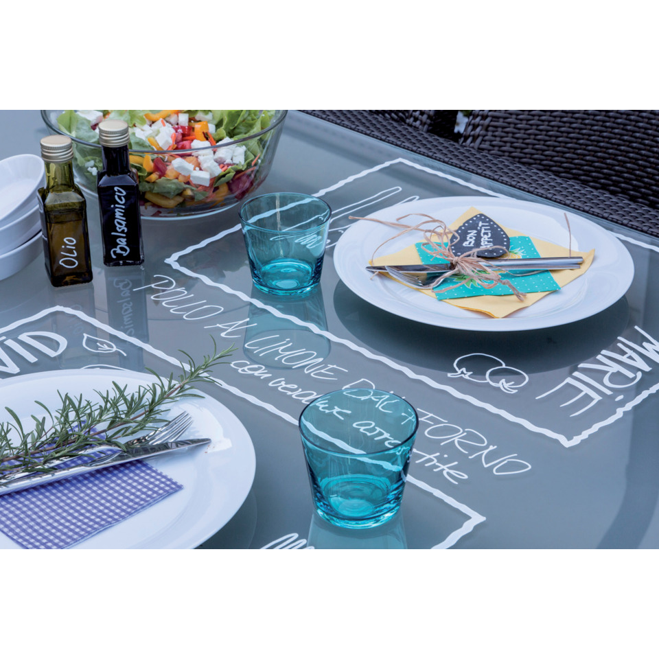 gläser, tischdeko, salat, olivenöl, platten