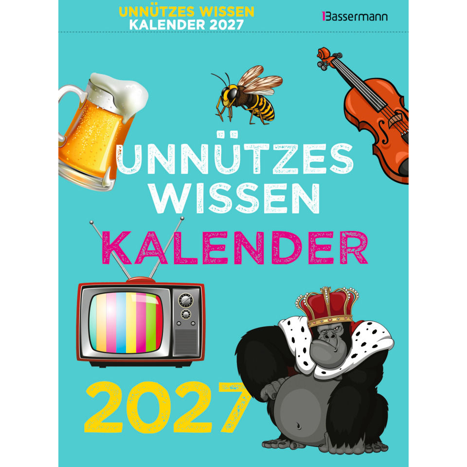 Bier, Gitarre, Biene, Fernseher, Jahreskalender