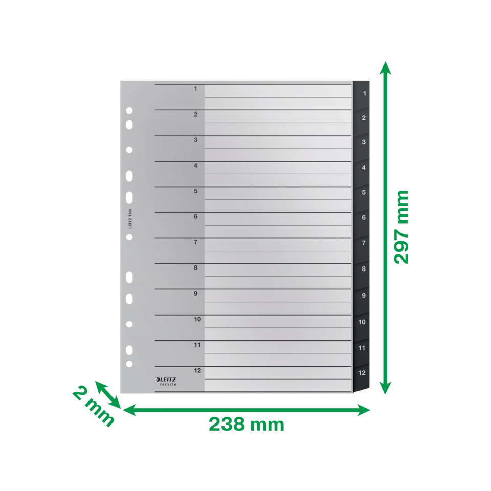 Ordner, Lineal, A4, Halterung, Perforation