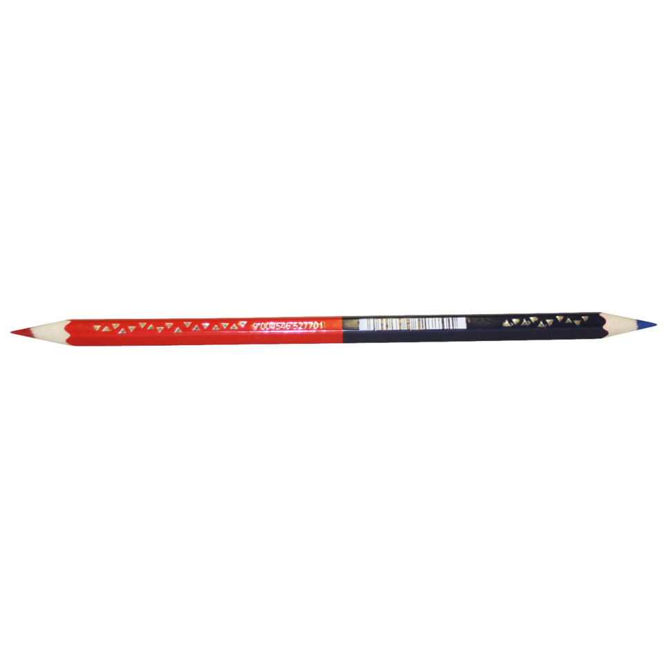 Bleistift, Buntstift, Zweifarbig, Rot-Blau, Holzstift
