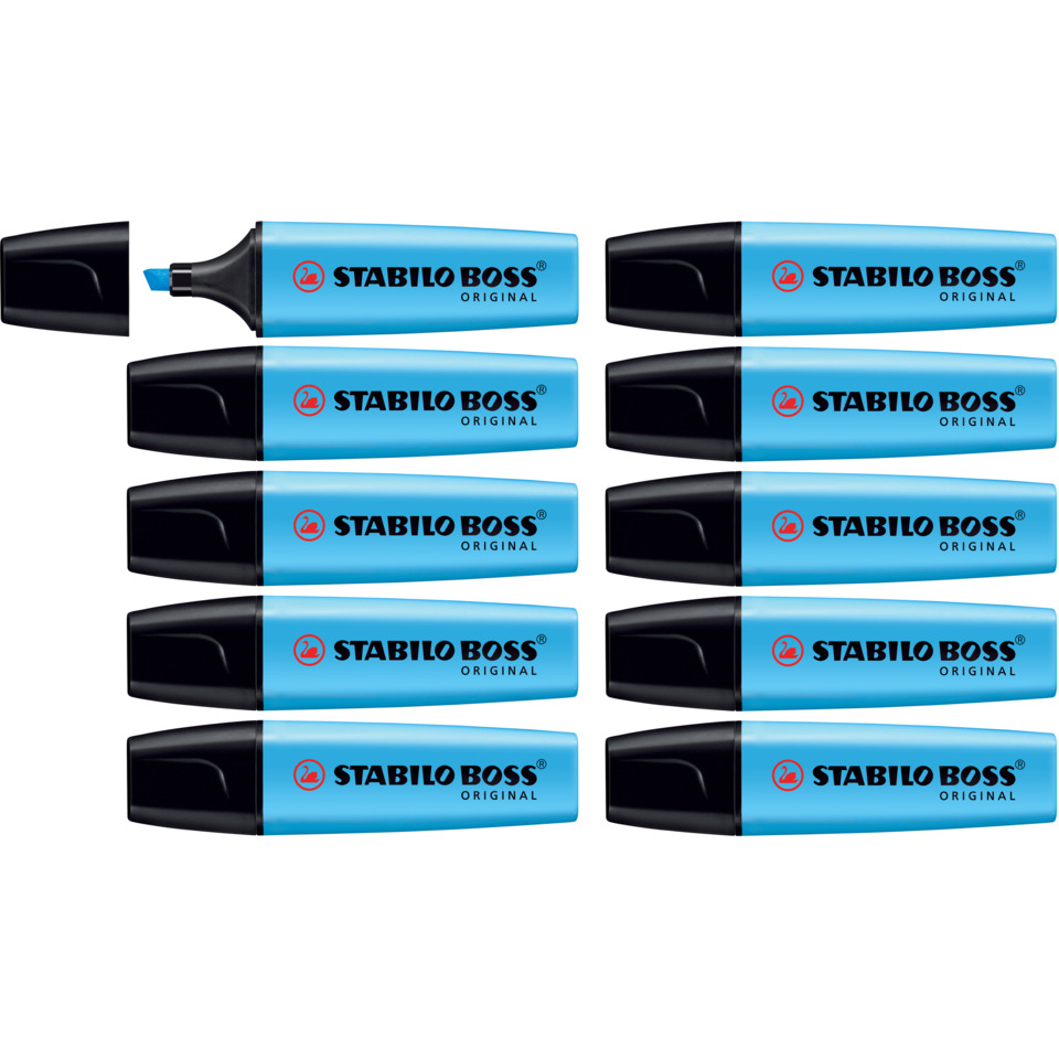 hervorstehende marker, text, stabilo boss, marker, blue color, Textmarker, Marker, Fluoreszierend, Blau, Stabilo Boss