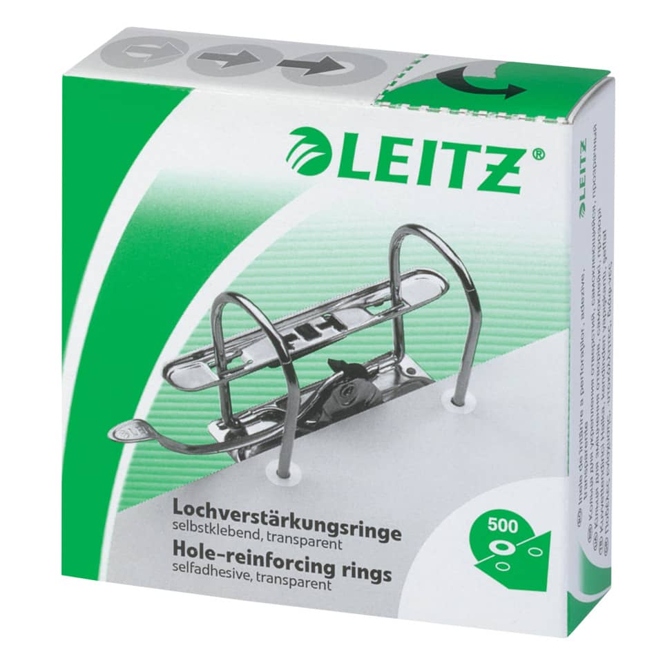 Lochverstärkungsringe, Hole-reinforcing rings, selbstklebend, transparent, 500 Stück