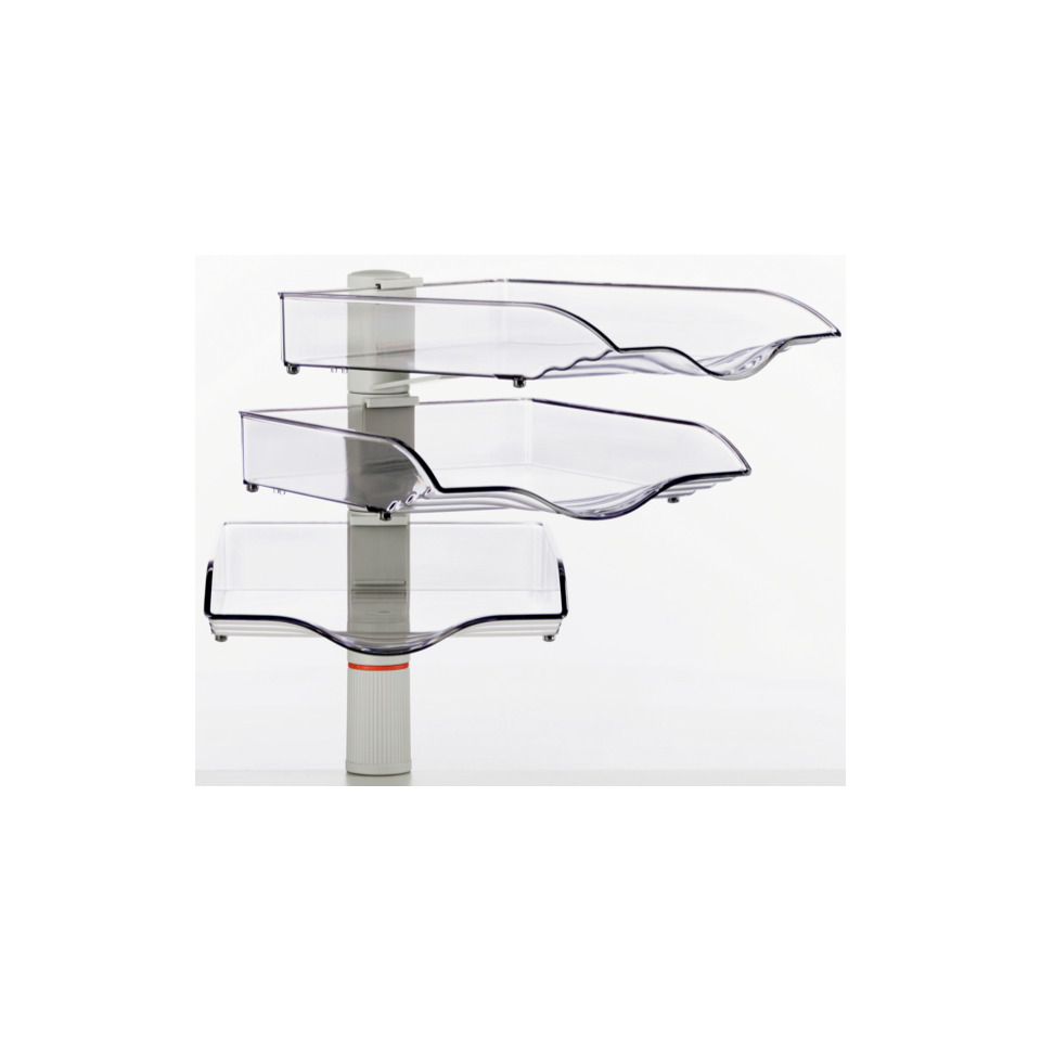 Akkordeontablett, Schubladenbox, Ordnerständer, Schubladensystem, Kunststoff transparent