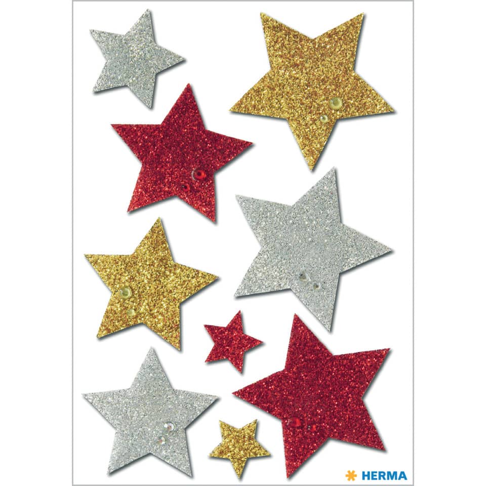 Sterne, Glitzer, Filzstern, Dekoration, Sticker