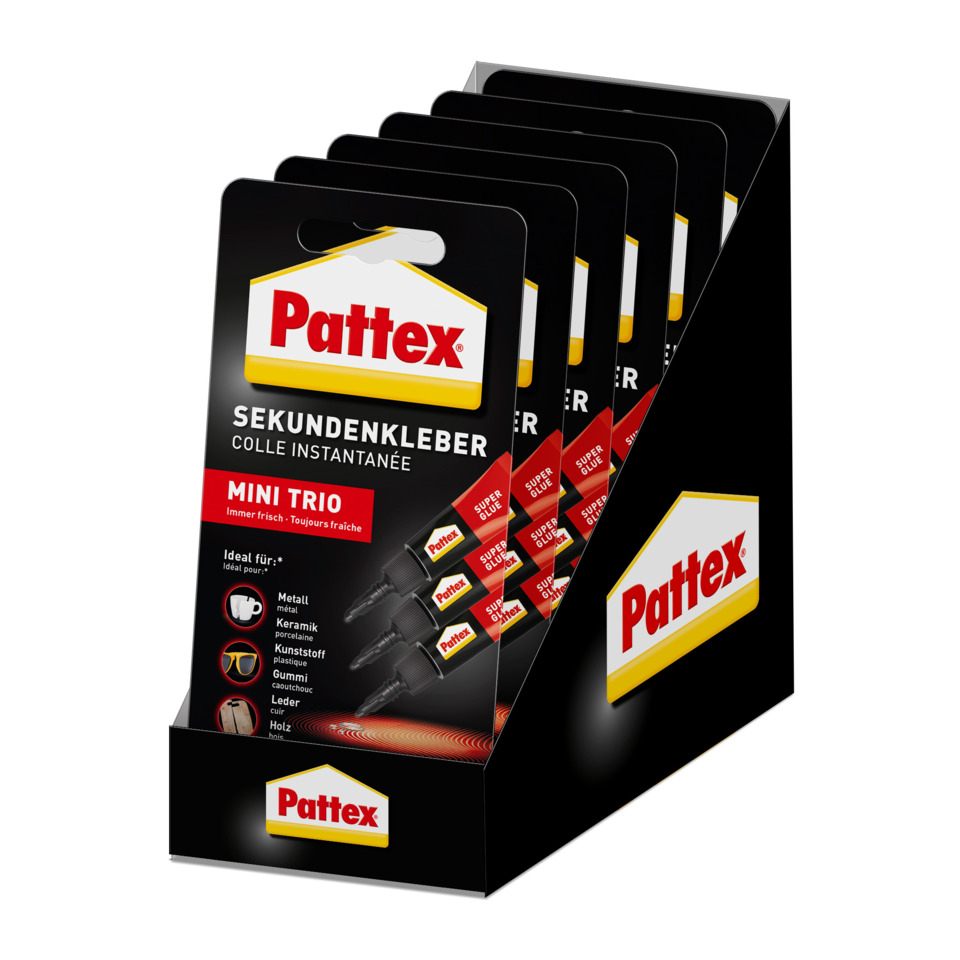 Sekundenkleber, Kleber, Mini Trio, Super Glue, Pattex