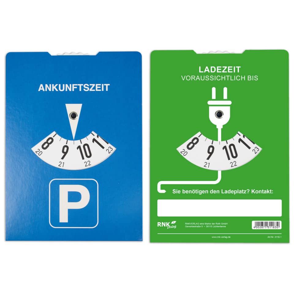 Parkplatz, Ladekarte, Ankunftszeit, Ladezeit, Zahlenuhr