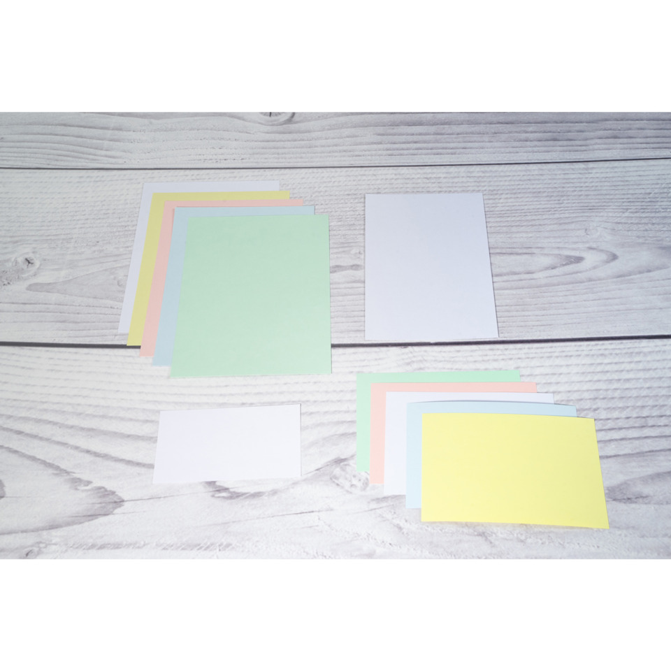 Notizkarten, bunte Karten, Pastellpapier, Schreibwaren, leere Karten
