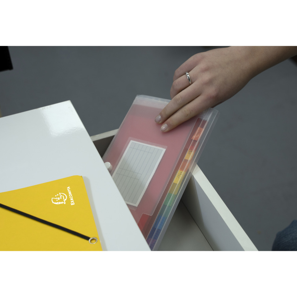 Ordner, Karteikarten, Transparente Mappe, Bürobedarf, Farbcodierte Tabs, notizbuch, mappe, farbblocker, klebeband?