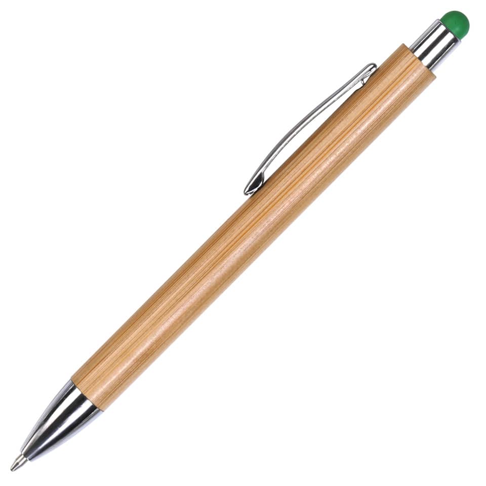 Stift, Kugelschreiber, Holz, Grün, Clip