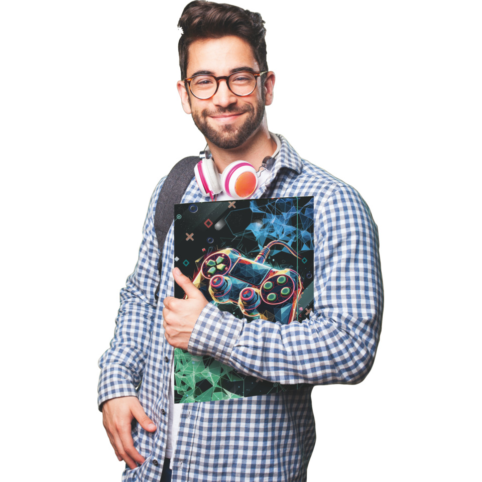 Student, Notizbuch, Gaming, Gamer, Brille