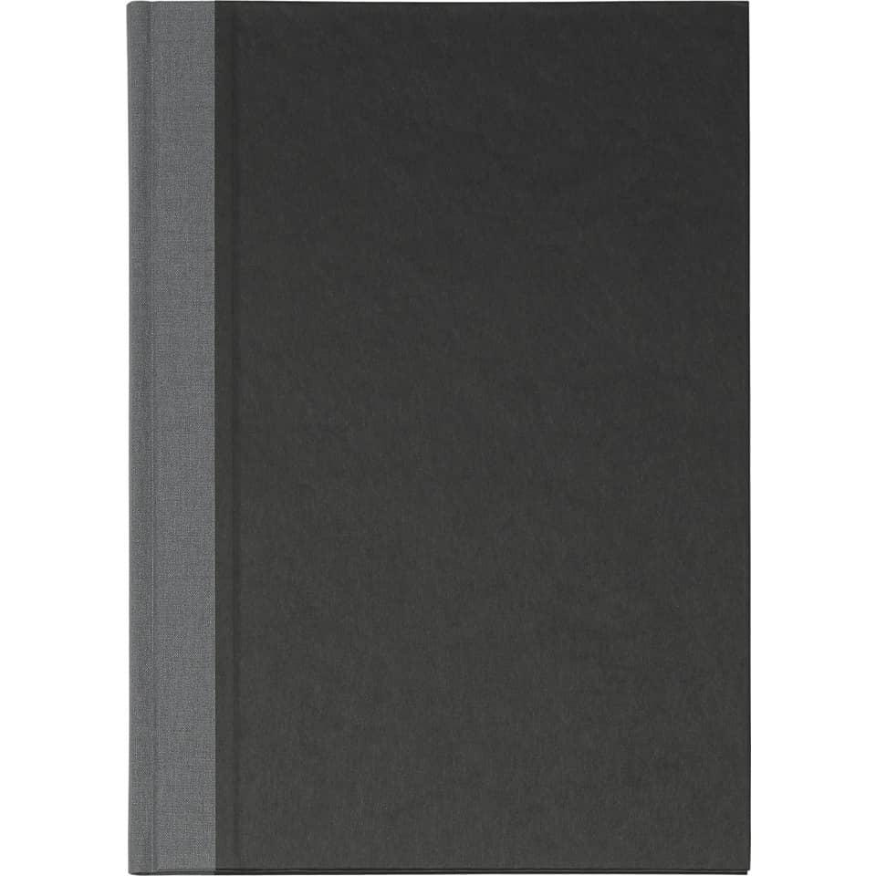 Notizbuch, Hardcover, Grau, Einband, Maße unbekannt