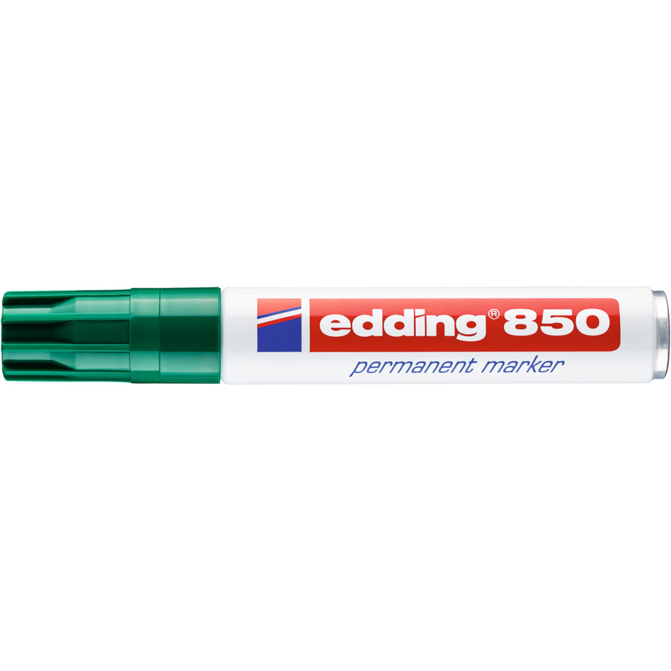 Permanent marker, Edding 850, Grüner Marker, Marker Pen, weißer Körper