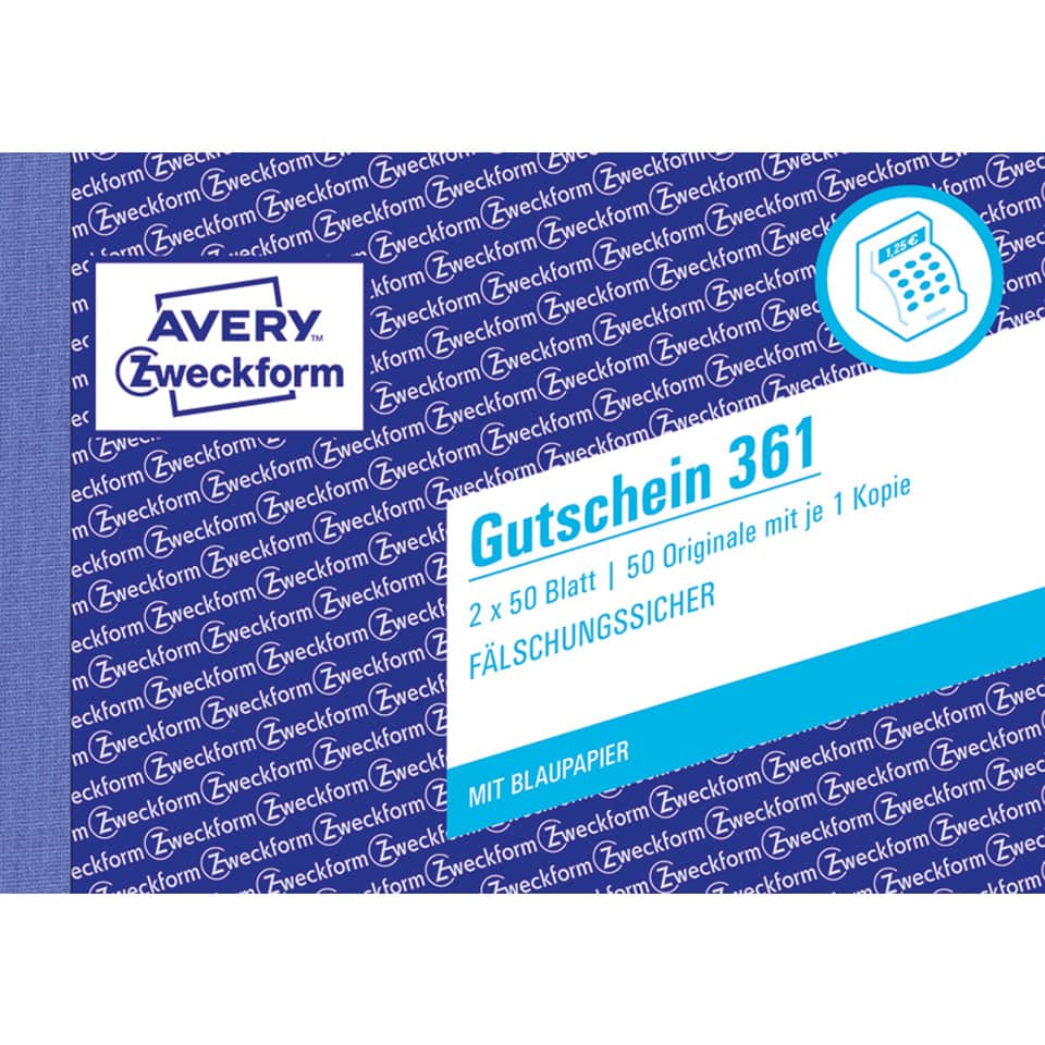 Gutschein, Kopiergutschein, Blaues Design, Papiergutschein, Fälschungsschutz