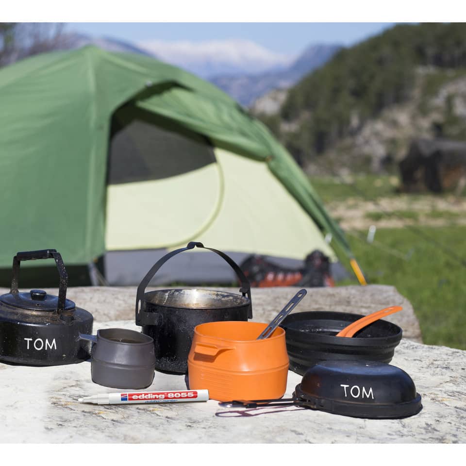 Campingausrüstung, Campingkocher, Campingbecher, Topf, Zelt