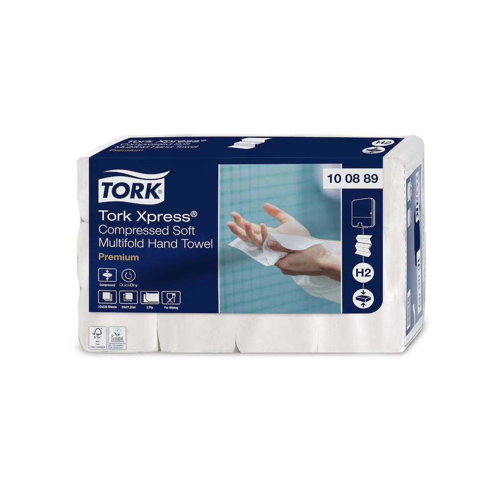 Handtuch, Tork Xpress, Komprimierte Rolle?, Multifold, Papierhandtuch
