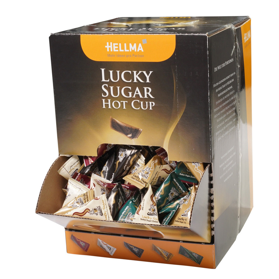Lutscher, Zucker, Heißgetränkebecher, Süßwarenpäckchen, Verpackungskarton