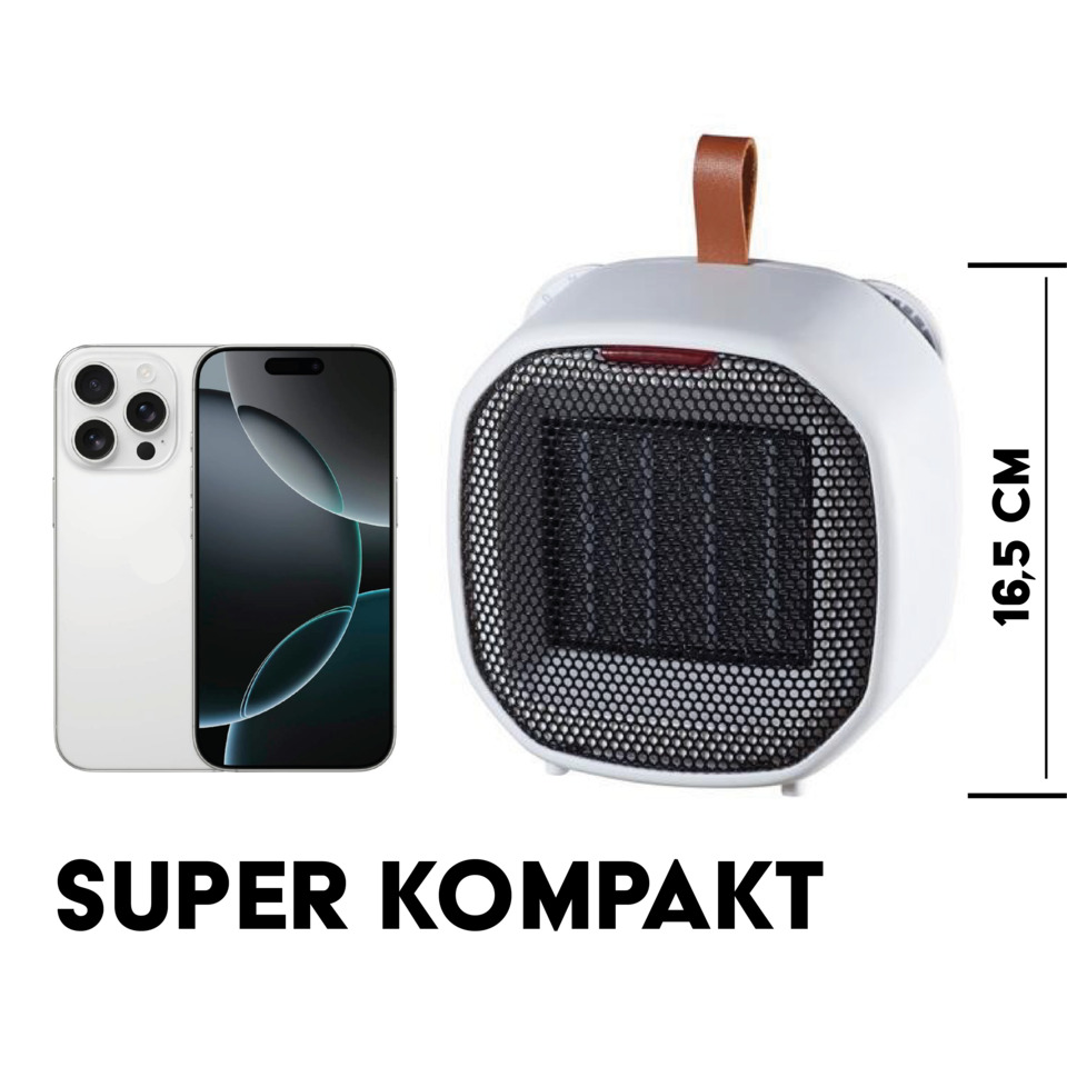 smartphone, iPhone, white, compact heater, portable heater