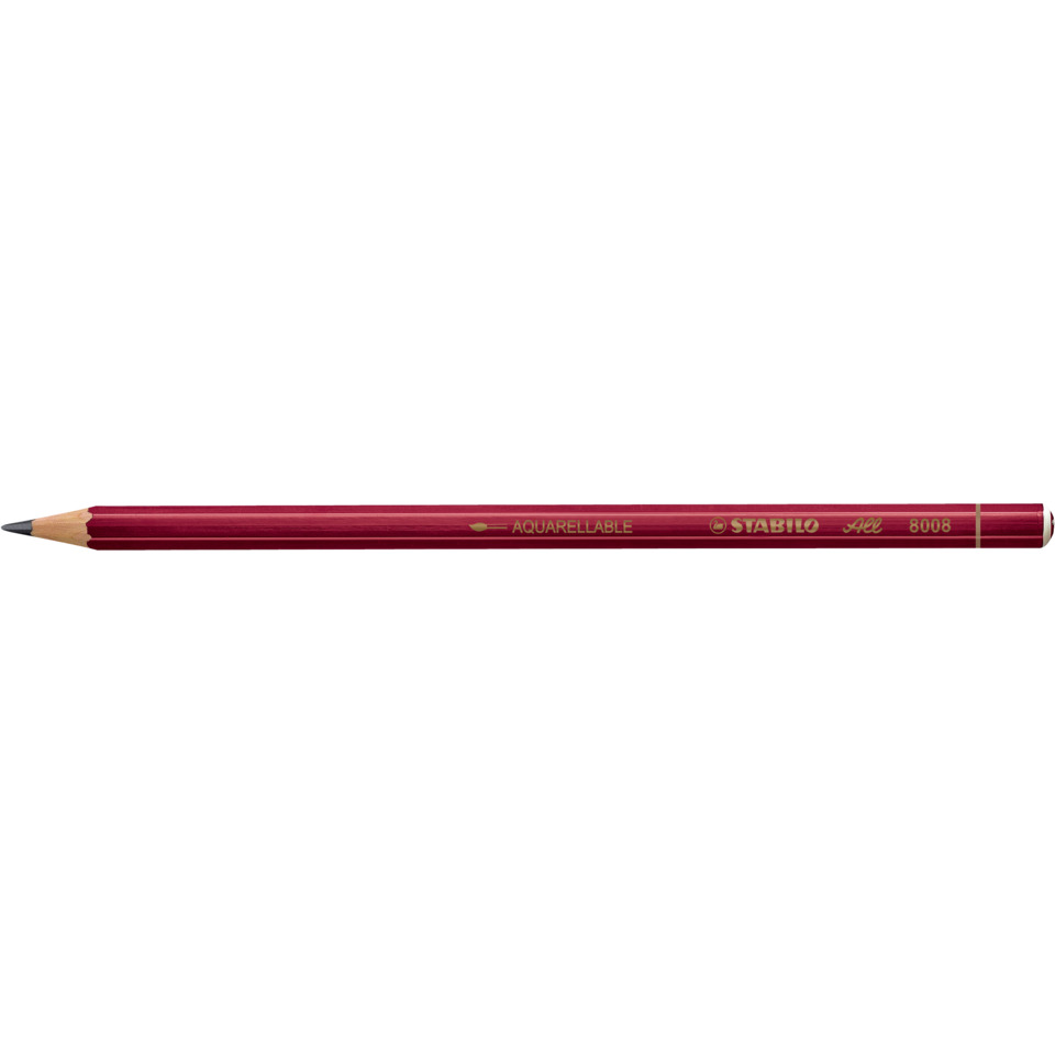 Bleistift, Roter Bleistift, Aquarellbar, Stabilo 8008, Minenfarbe