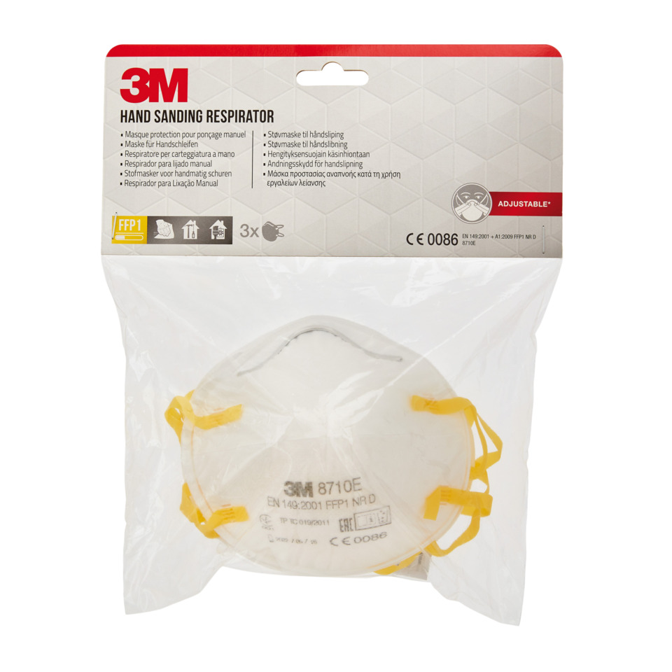 3M respirator, Maske, N95-ähnlich, verstellbare Bänder, weiße Maske