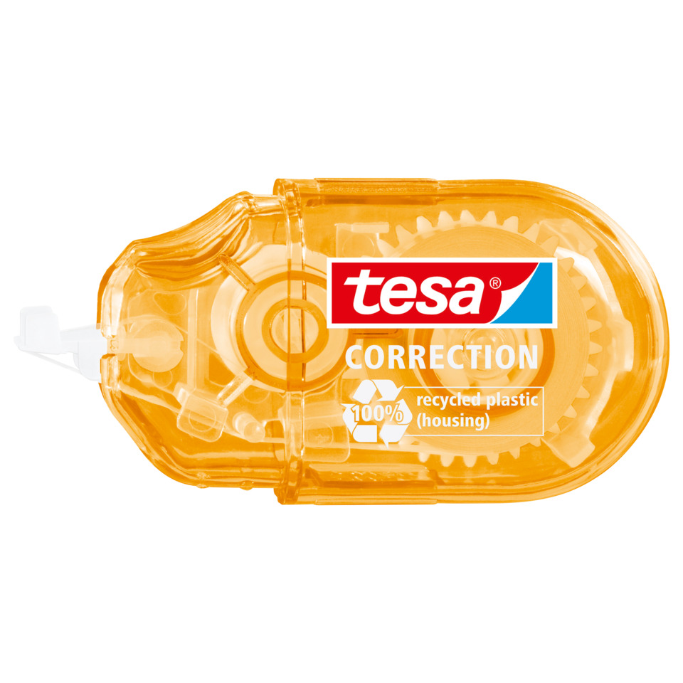 Korrekturspule, Recyclingkunststoff, Gehäuse, Zahnrad, Klebeneinheit