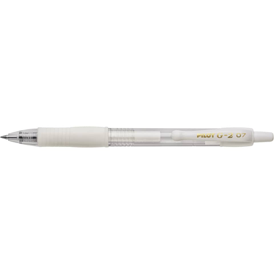 Kugelschreiber, Schreibgerät, Klick-Kugelschreiber, G2 07, weißer Stift