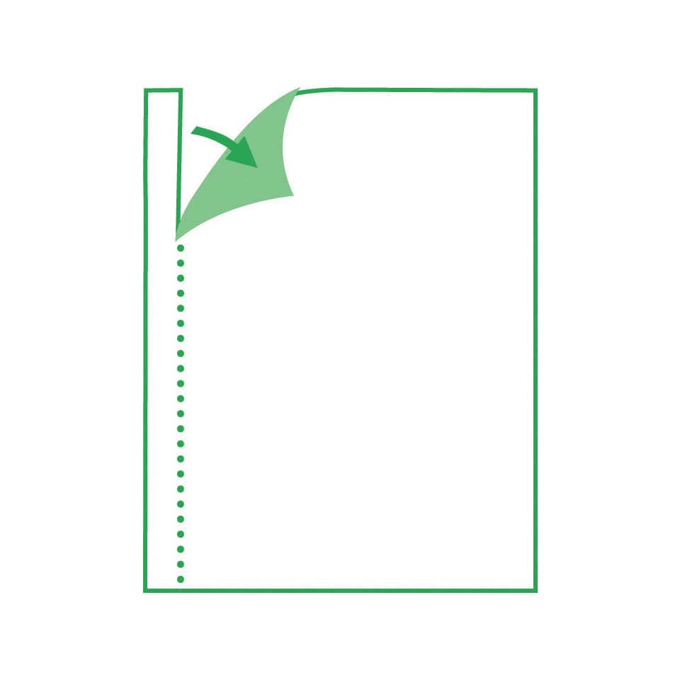 notebook, papier, seite, linie, umgeklappte ecke