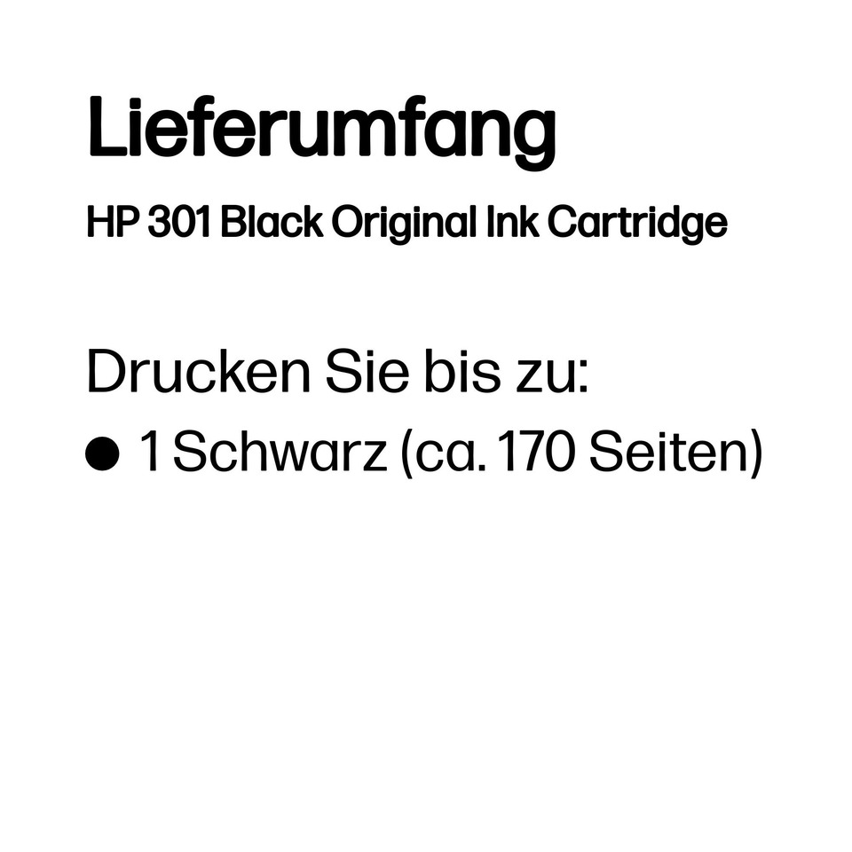Druckerpatrone, HP, Schwarz, Original, Tintenpatrone