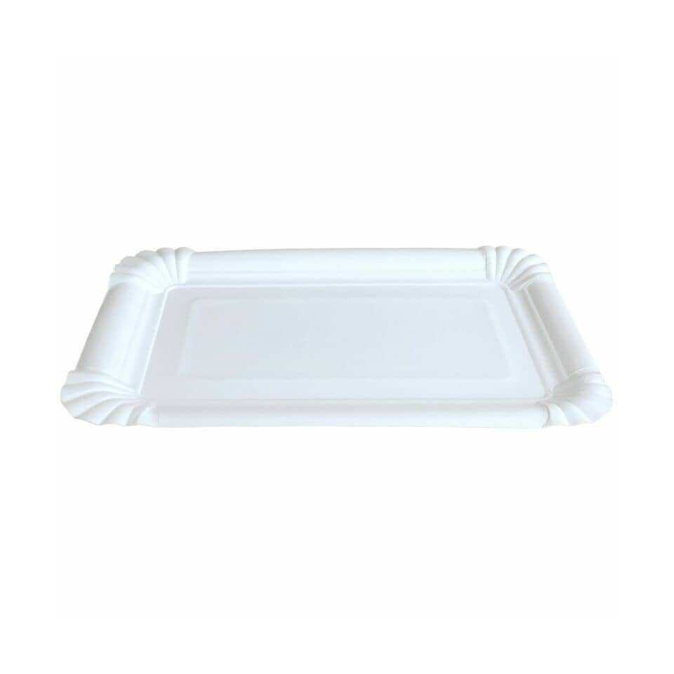Einweg-Plate, Pappteller, Kuchenplatte, Kompakt, Weiß
