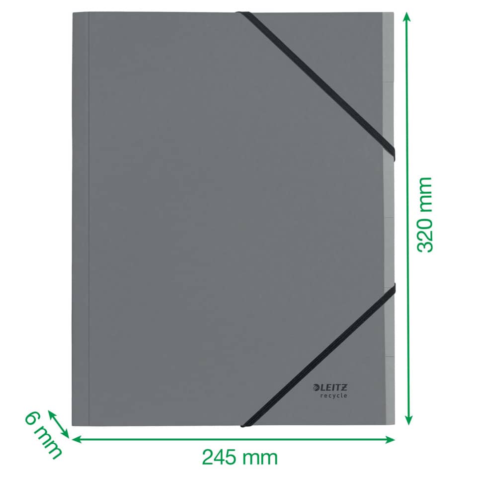 Notizbuch, A4-Format, Grau, Spiralverschluss, Recyclebar